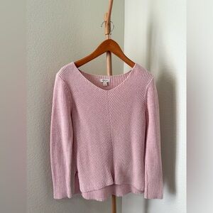 Style & Co. Baby Pink V-Neck Cozy Sweater Women’s Size Medium